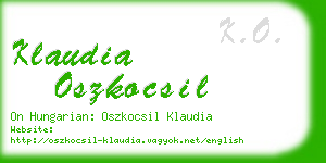 klaudia oszkocsil business card